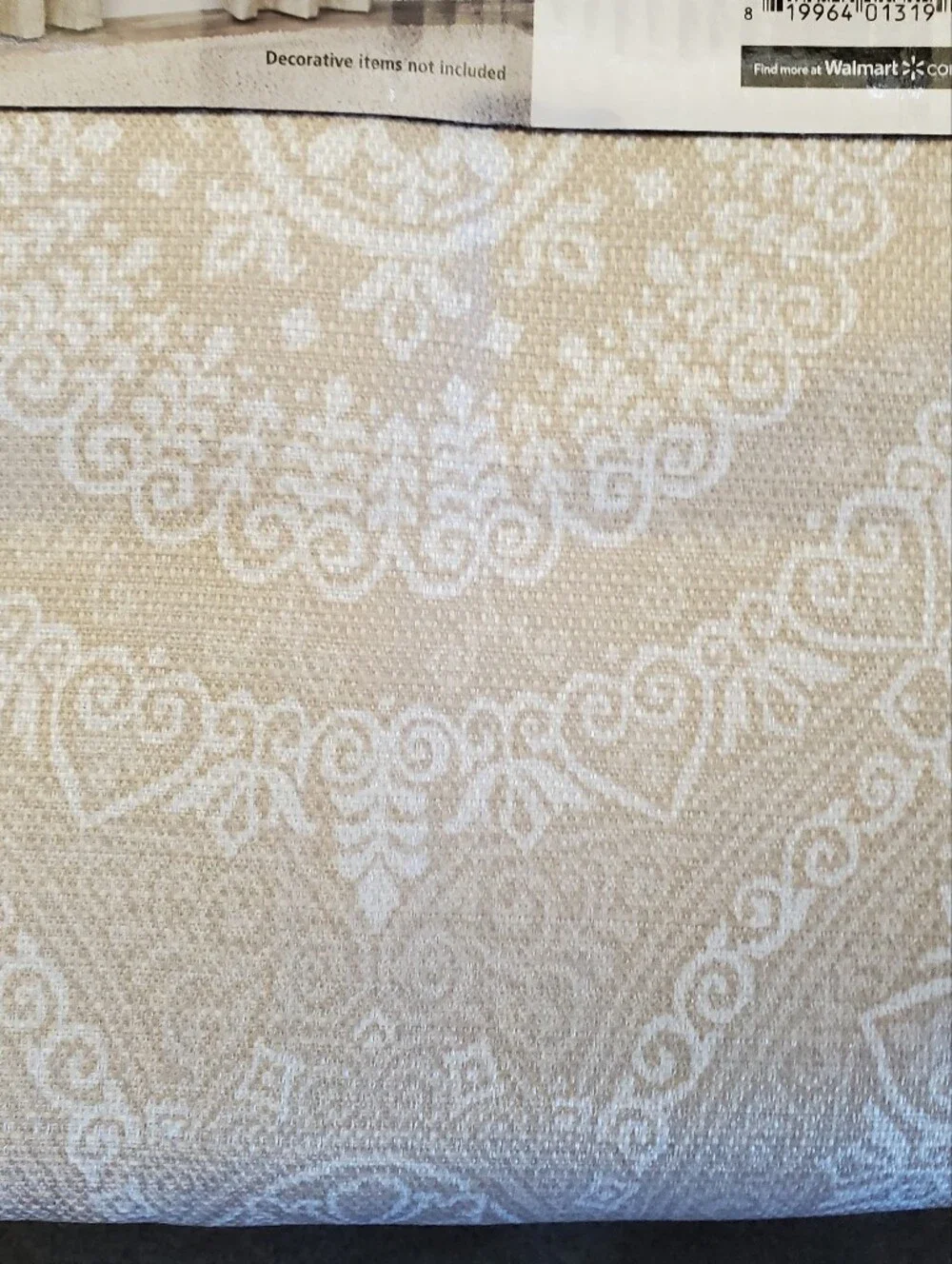 2 Sets Of Mainstays Ivory Medallion Blackout Curtain Panels - 4 Panels